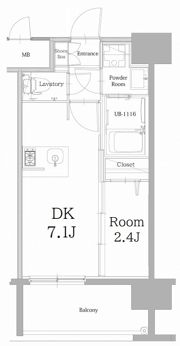 エンクレスト天神LINKの間取り画像