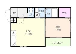 フジパレス秋月川田の間取り画像