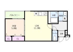 フジパレス秋月川田の間取り画像