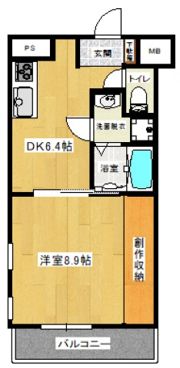 ノーブル平和大通りの間取り画像