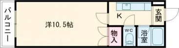 カレッジコーポKの間取り画像
