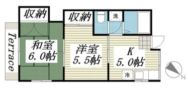 コーポオークフォーレの間取り画像