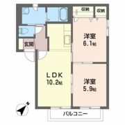 ホワイトオ－ク・ハイツ Bの間取り画像