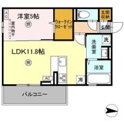 D アールの間取り画像