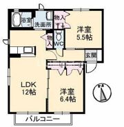 シャーメゾン津山 A棟の間取り画像