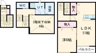 ブルージーン A棟の間取り画像