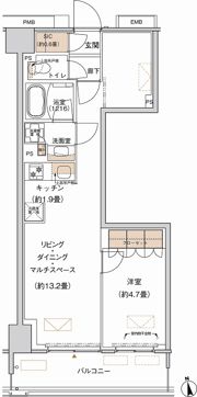 プライムネクサス大森北の間取り画像