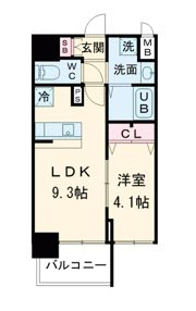 ソルテラスOSAKA塚本の間取り画像