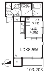 ハーモニーテラス生駒町Ⅱの間取り画像
