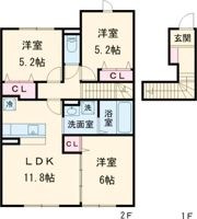 with sky Fの間取り画像
