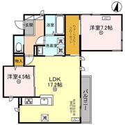 D-ROOM和歌山黒田Ⅱの間取り画像