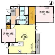 D-ROOM和歌山黒田Ⅱの間取り画像