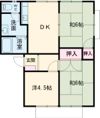 ハイツ二番館 Aの間取り画像