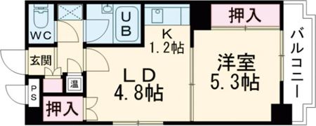 パームコート旭川の間取り画像