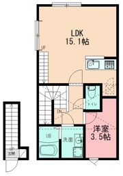 （仮）十日市場新築APの間取り画像