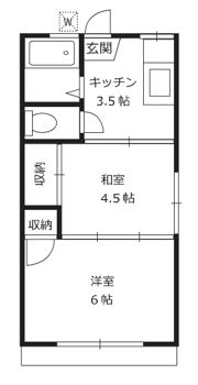 バーンハイツイワセNの間取り画像