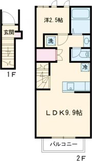 ピース北河原町Aの間取り画像