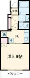 ピース北河原町Bの間取り画像