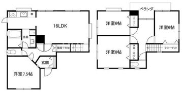 小谷貸家の間取り画像