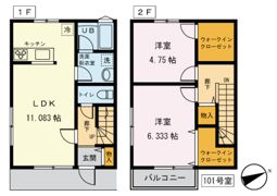 ペルシーモの間取り画像