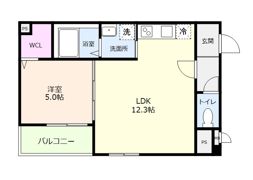 フジパレス秋月川田の間取り画像
