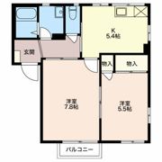 TOWNY城山 Aの間取り画像