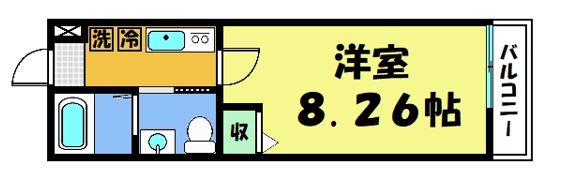 フラッティ毘沙門町の間取り画像