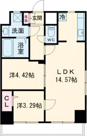 ALiSS歯科大前の間取り画像
