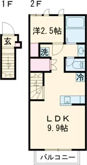 ピース北河原町B棟の間取り画像