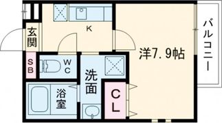 フジパレス豊里中央公園南Ⅱ番館の間取り画像