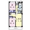 クリスタルKUMAGAYA-Bの間取り画像