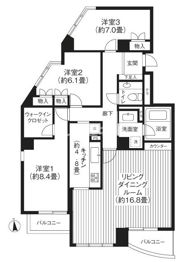 RIS柿の木坂(リズカキノキザカ)の間取り画像