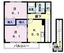 メゾンプロムナードAの間取り画像