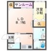 VILLACOURTCARROT14番館（201）の間取り画像