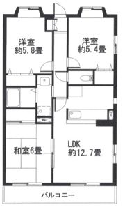 第5旭マンションの間取り画像