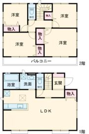 桜ヶ丘町一戸建ての間取り画像