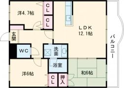 ライオンズマンションマキシム櫛原の間取り画像