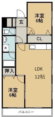 サンステージ北沖洲Ⅰの間取り画像