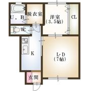 プラタナス旭町の間取り画像