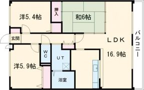 シティーコート富雄の間取り画像