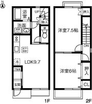 オアシス滝ノ水A・Bの間取り画像