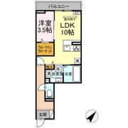 ディアライズ泉都町A棟の間取り画像