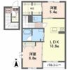 クレール富沢西Bの間取り画像
