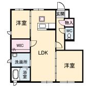ヴィラ名水 B棟の間取り画像