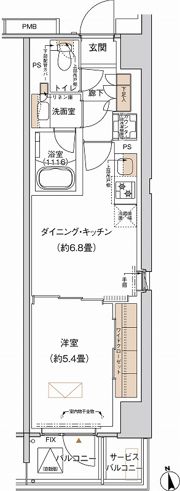 プライムネクサス大森北の間取り画像