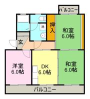 コーポ中芝原の間取り画像