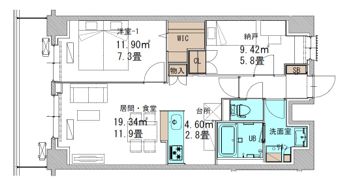 コートデルトゥール昭島の間取り画像