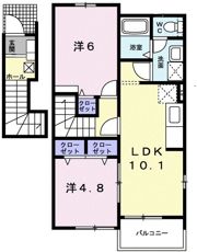 メゾン・ルミエールEの間取り画像