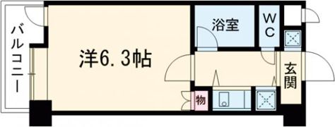 朝日プラザ新町の間取り画像