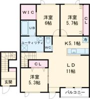 PLEASANTⅡの間取り画像